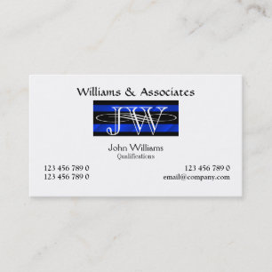 Carte De Visite Monogramme d'avocat de mandataire masculin