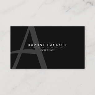 Carte De Visite Monogramme de blanc de PurePro No8B