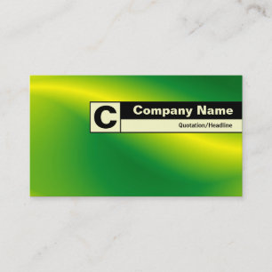 Carte De Visite Monogramme de bord - Vague verte