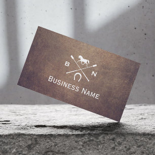 Carte De Visite Monogramme de cheval vintage Équestre professionne