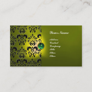 CARTE DE VISITE MONOGRAMME DE GEM DE DAMASK CLASSÉ