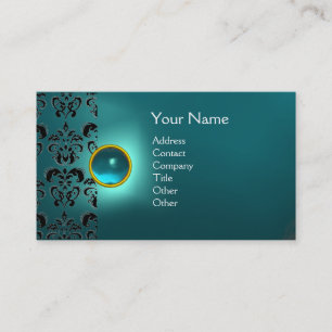 CARTE DE VISITE MONOGRAMME DE GEM D'ECLIPSE DAMASK