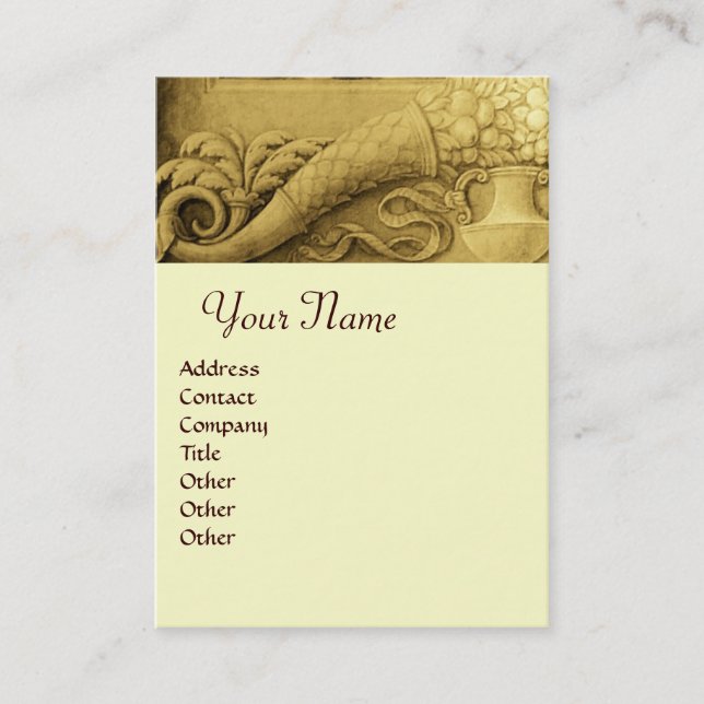 CARTE DE VISITE MONOGRAMME DE LA CORNUCOPIE (Devant)