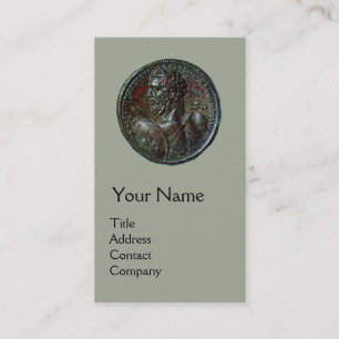 Carte De Visite MONOGRAMME DE LA MÉDALLION ROMAINE ANCIENNE, Gray