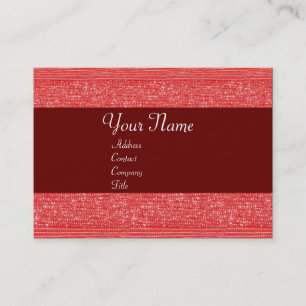 CARTE DE VISITE MONOGRAMME DE LA MODE ROUGE