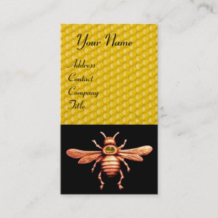 CARTE DE VISITE MONOGRAMME DE L'APICULTURE D'ABEILLE/APICULTEUR DE