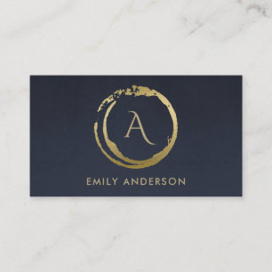CARTE DE VISITE MONOGRAMME DE LOGO DE LA BROUILLE D'OR DE LA MARIN