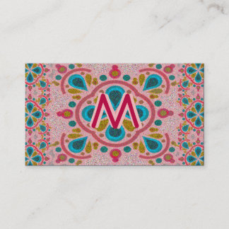 Carte De Visite Monogramme de mandala