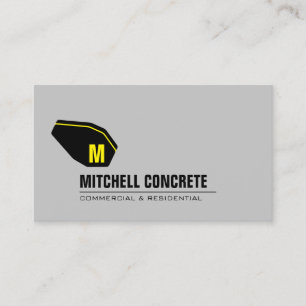 Carte de visite Monogramme de mélange de béton mod