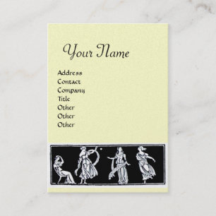 Carte De Visite MONOGRAMME DE MODE ANTIQUE, argent, platine métall