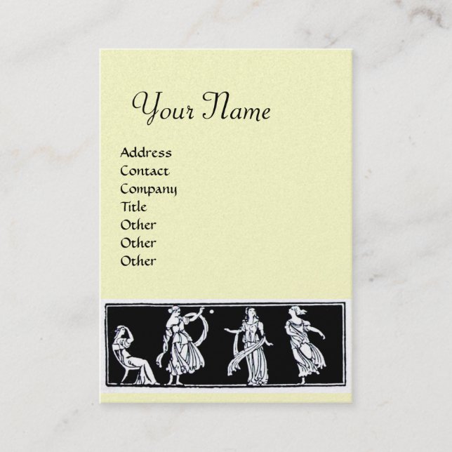 Carte De Visite MONOGRAMME DE MODE ANTIQUE, argent, platine métall (Devant)