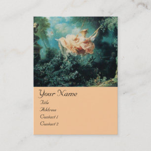 Carte De Visite MONOGRAMME DE PASSAGE, Rose Vert