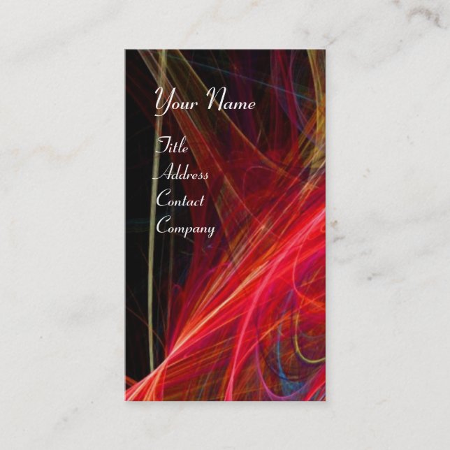 Carte De Visite MONOGRAMME DE PHOTON CRAZE Gem rose rouge (Devant)