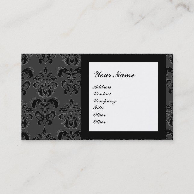 CARTE DE VISITE MONOGRAMME DE PIERRE DE DAMASK GEM3, (Devant)