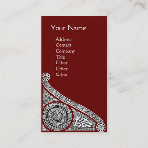 Carte De Visite MONOGRAMME DE RENAISSANCE 1 brun