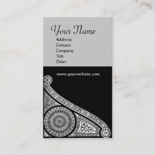 Carte De Visite MONOGRAMME DE RENAISSANCE 3 gris clair