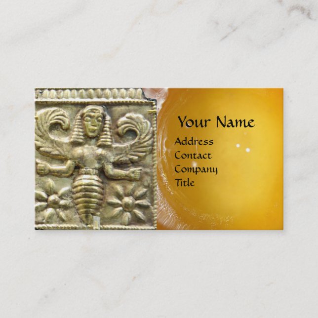 CARTE DE VISITE MONOGRAMME DE SCEAU EN CIRE GREC HONEY BEE GODDESS (Devant)