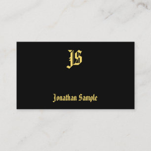 Carte De Visite Monogramme de texte classique ancien Modèle élégan
