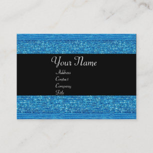 CARTE DE VISITE MONOGRAMME DES DERNIÈRES DE MODE BLEUE