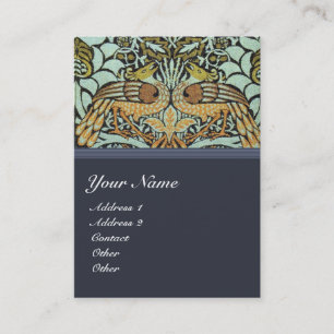 CARTE DE VISITE MONOGRAMME DES FLEURS, DES COQUES DE PAIX ET DES D