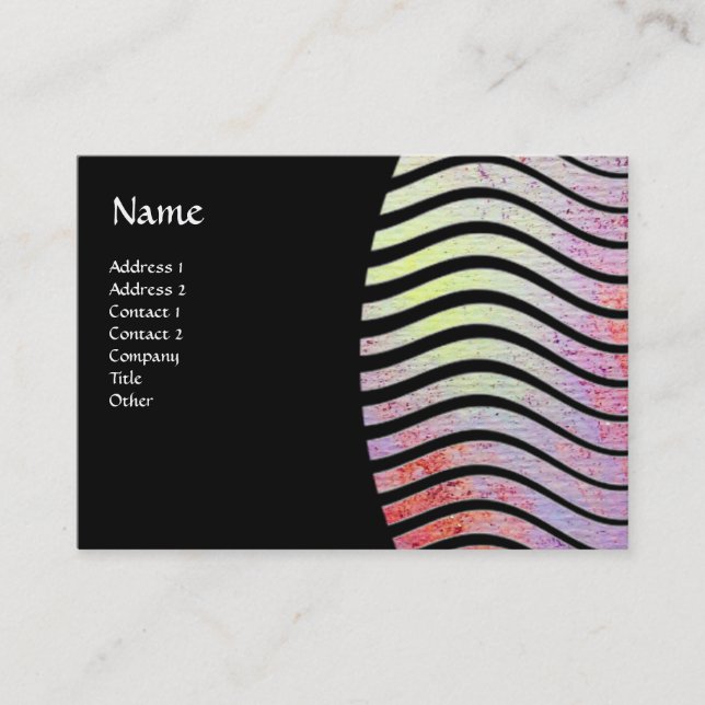 CARTE DE VISITE MONOGRAMME DES VAGUES ABSTRAITES (Devant)