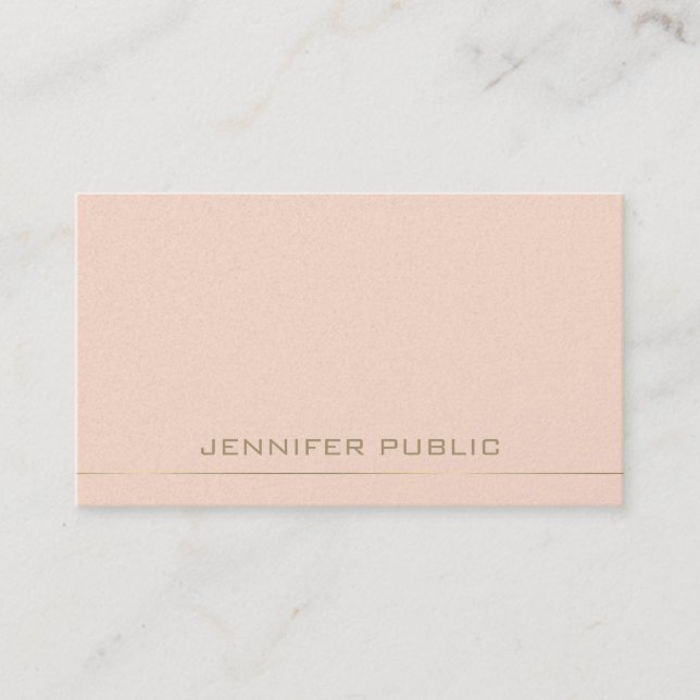 Carte De Visite Monogramme Design tendance Glamour Plat Luxe (Devant)