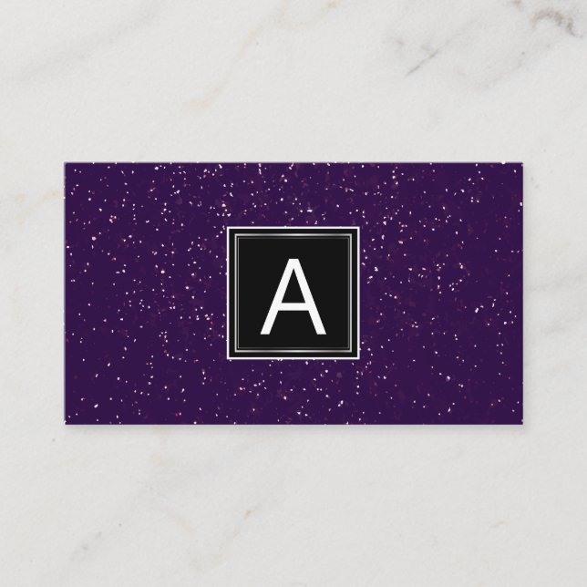 Carte De Visite Monogramme | Éclairage | Planificateur d'événement (Devant)