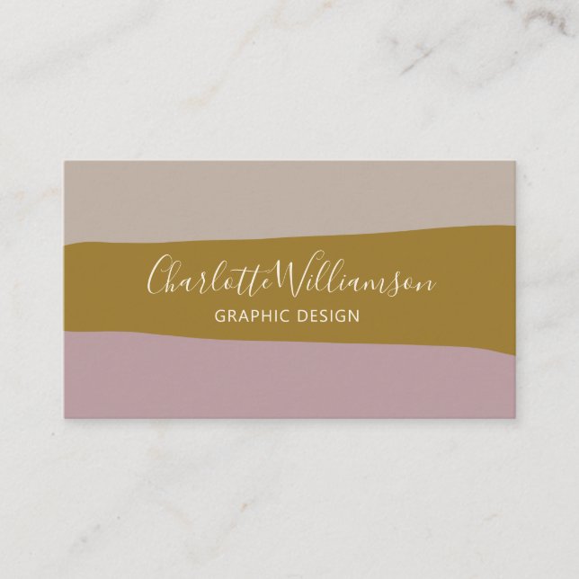 Carte De Visite Monogramme élégant Lilac et Gold Chic (Devant)