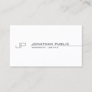 Carte De Visite Monogramme élégant moderne Modèle simple tendance