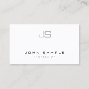 Carte De Visite Monogramme élégant professionnel moderne simple