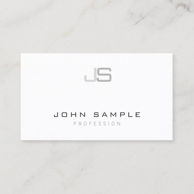 Carte De Visite Monogramme élégant professionnel moderne simple (Devant)