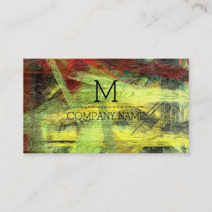 Carte De Visite Monogramme en bois moderne couleur professionnelle