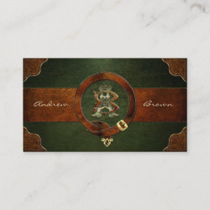 Carte De Visite Monogramme en cuir AB et BA