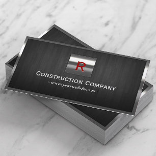 Carte De Visite Monogramme en métal et en bois de construction pro