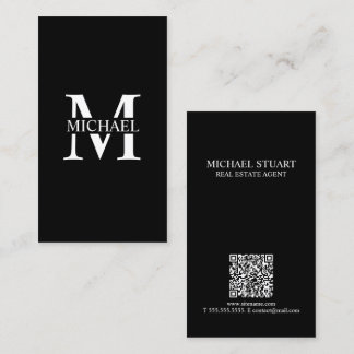 Carte De Visite Monogramme et nom professionnels