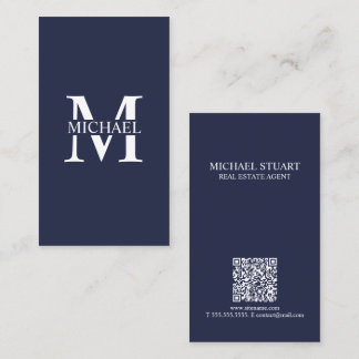 Carte De Visite Monogramme et nom professionnels