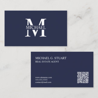 Carte De Visite Monogramme et nom professionnels
