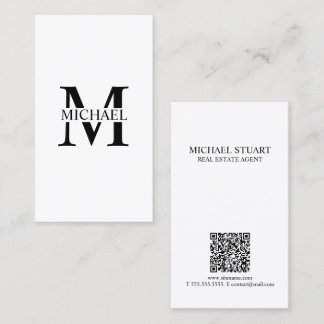 Carte De Visite Monogramme et nom professionnels
