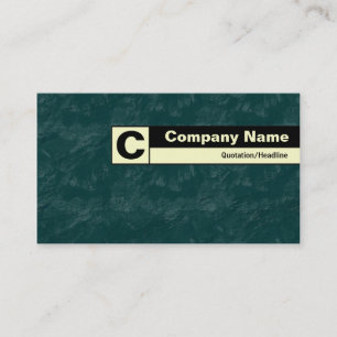 Carte De Visite Monogramme étiqueté Edge - Vert foncé brossé