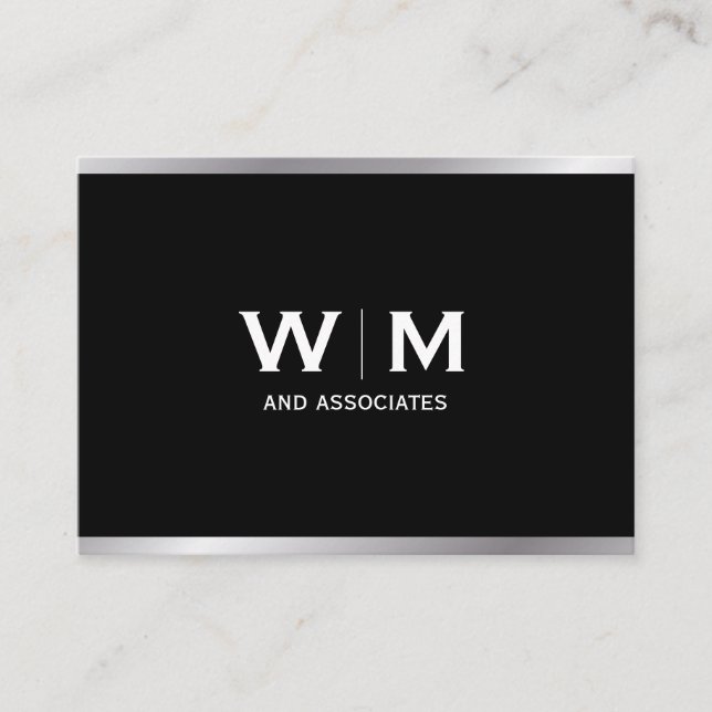 Carte De Visite Monogramme | Exécutif (Devant)