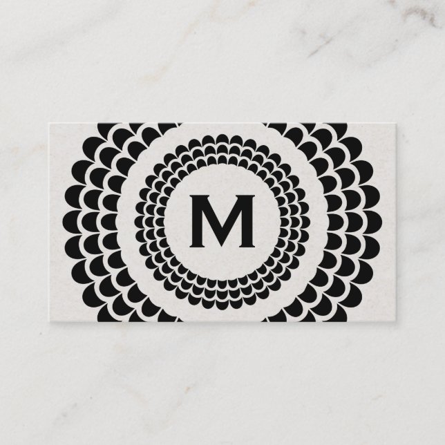 Carte De Visite Monogramme | Extension d'élément 2 (Devant)