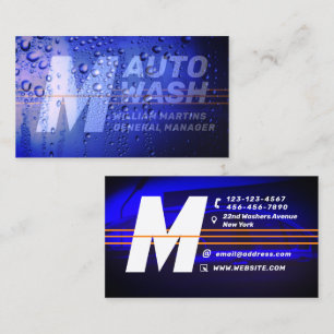 Carte De Visite Monogramme géant style duo moderne 