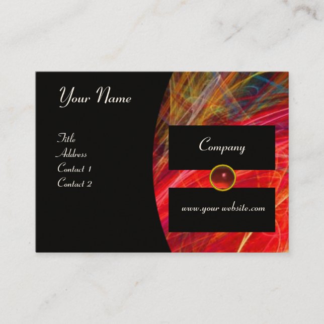Carte De Visite monogramme gemme PHOTON (Devant)