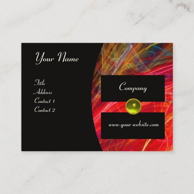 Carte De Visite monogramme gemme PHOTON (Devant)