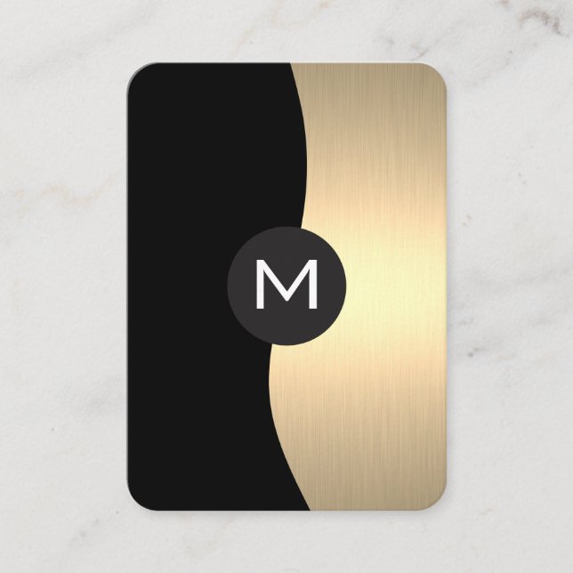 Carte De Visite Monogramme Gold Luxe (Devant)