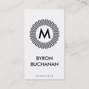 Carte De Visite Monogramme II   Radial   Texture