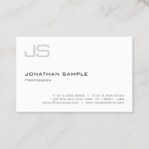 Carte De Visite Monogramme Initiale Simple Professionnel Moderne