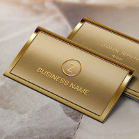 Monogramme Logo Gold Frame Bronze moderne