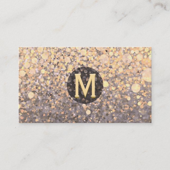 Carte De Visite Monogramme marbré (Devant)