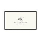 Monogramme Minimal Luxe Noir Ivoire Chic Élégant